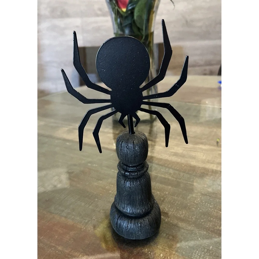 K & K Interiors - Jack O Lantern .Witch. Spider Figure Spindle - 42443A-1